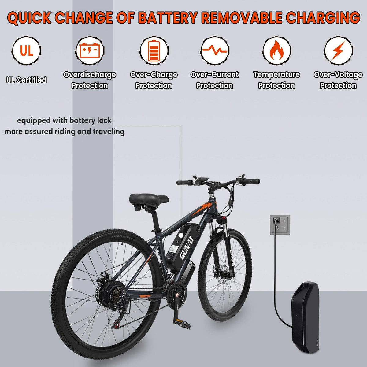 GUNAI GN29 750W 29Inch Electric Mountain Bike GUNAI GN29 750W 29Inch Electric Mountain Bike
